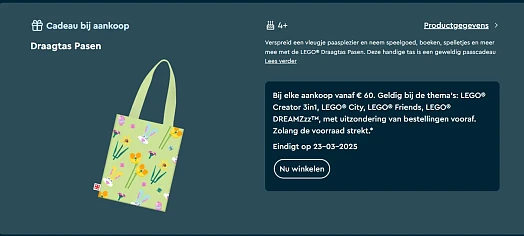 Draagtas Pasen bij Lego